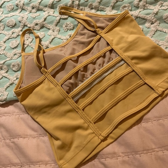 KORTNI JEAN Strappy back swim top “Goldie” Sz XS - Picture 2 of 5